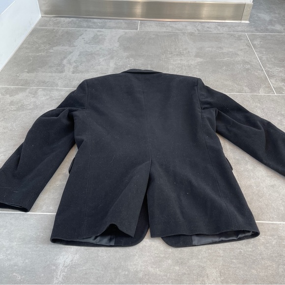 We Black Velvet Blazer Men's Size M Slim Fit 46” Chest Cotton Lined - Picture 4 of 16